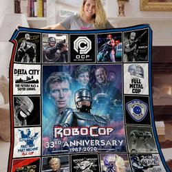 Ta Robocop Quilt Blanket Ver 1 and Home Decor