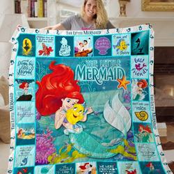 Ta The Little Mermaid Quilt Blanket New Ver and Home Decor