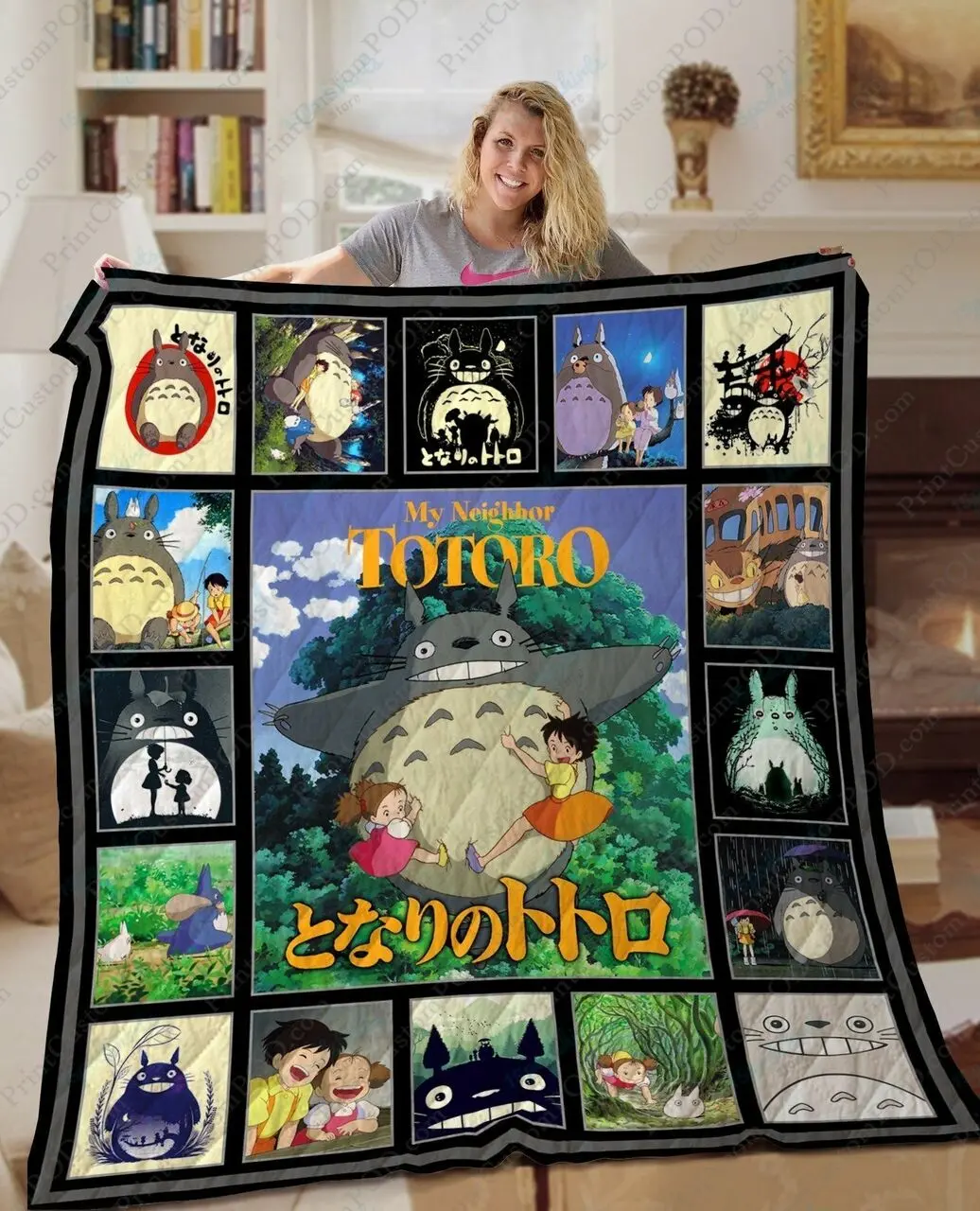 Ta Totoro Quilt Blanket and Home Decor
