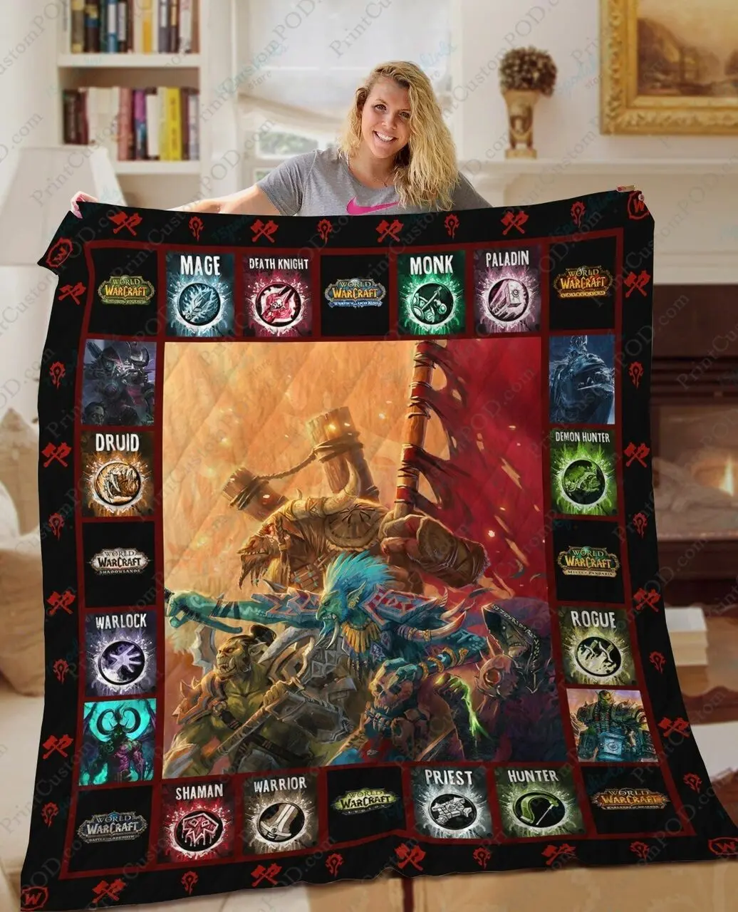 Ta War Of Warcraft For The Horde Quilt Blanket and Home Decor