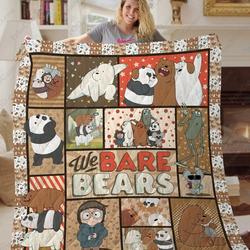 Ta We Bare Bears Quilt Blanket and Home Decor