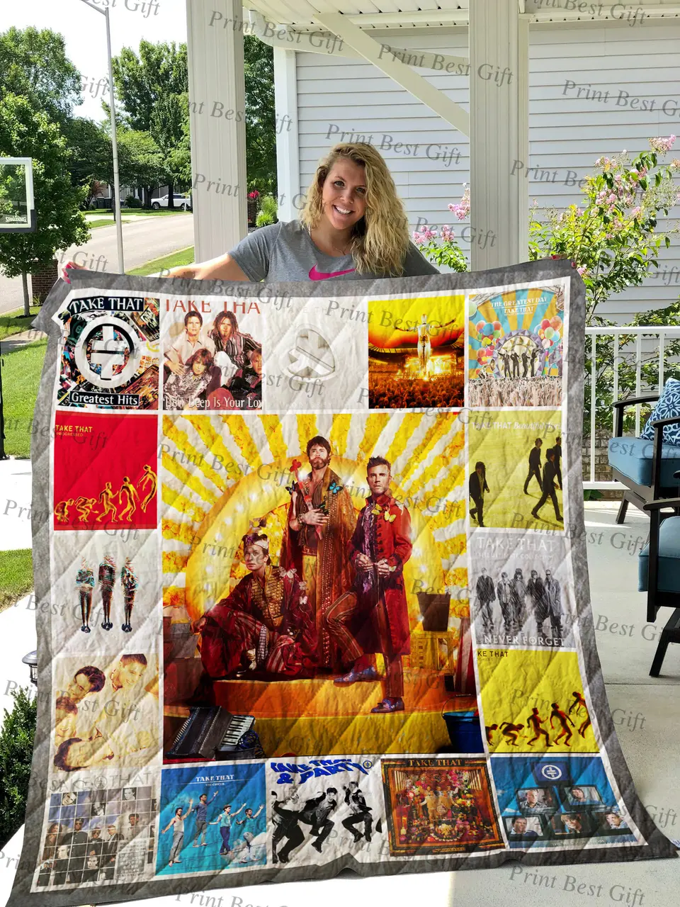 Take That Albums Cover Poster Quilt and Home Decor