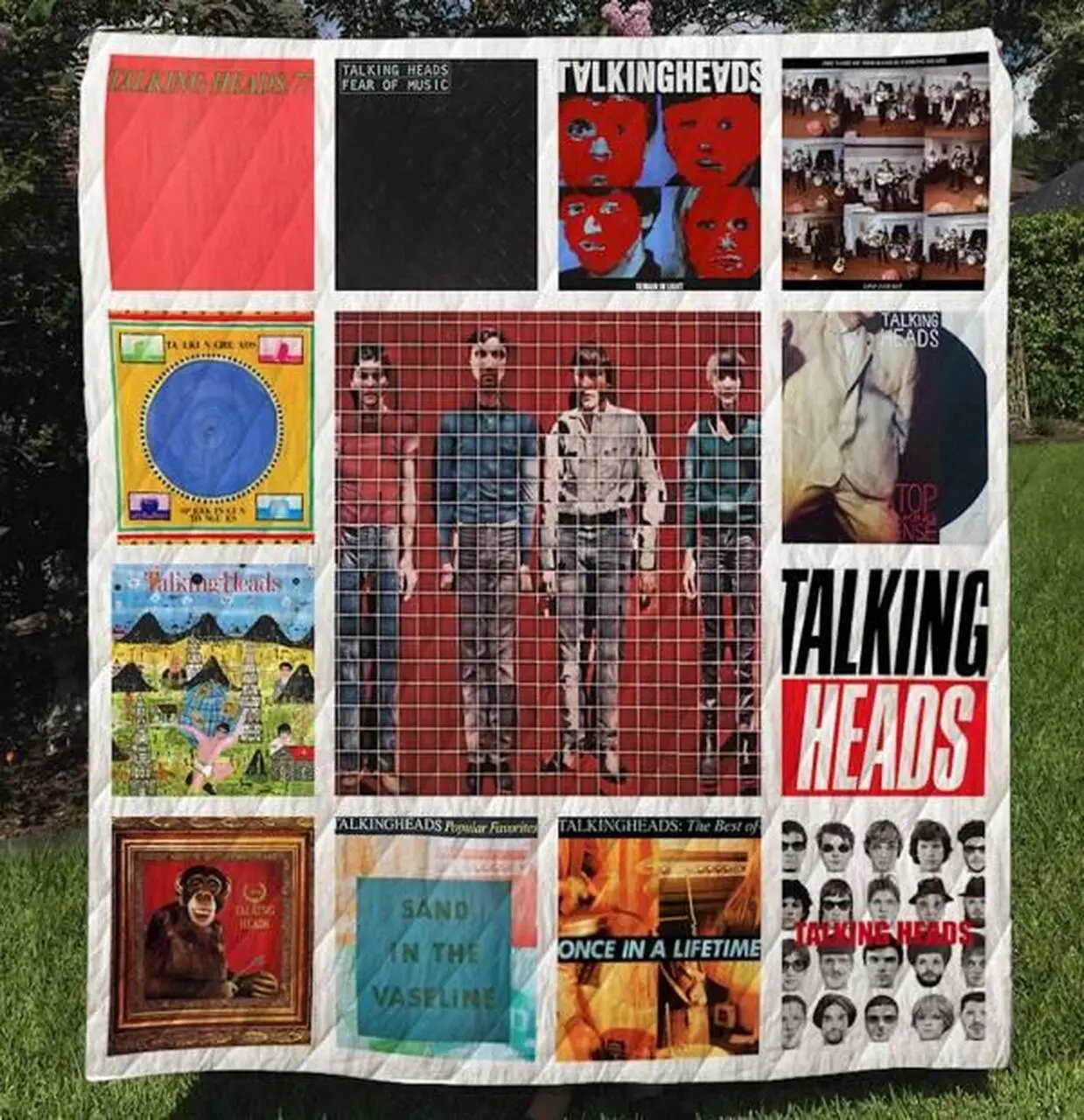 Talking Heads Quilt Blanket Limited Quilt Blanket and Home Decor