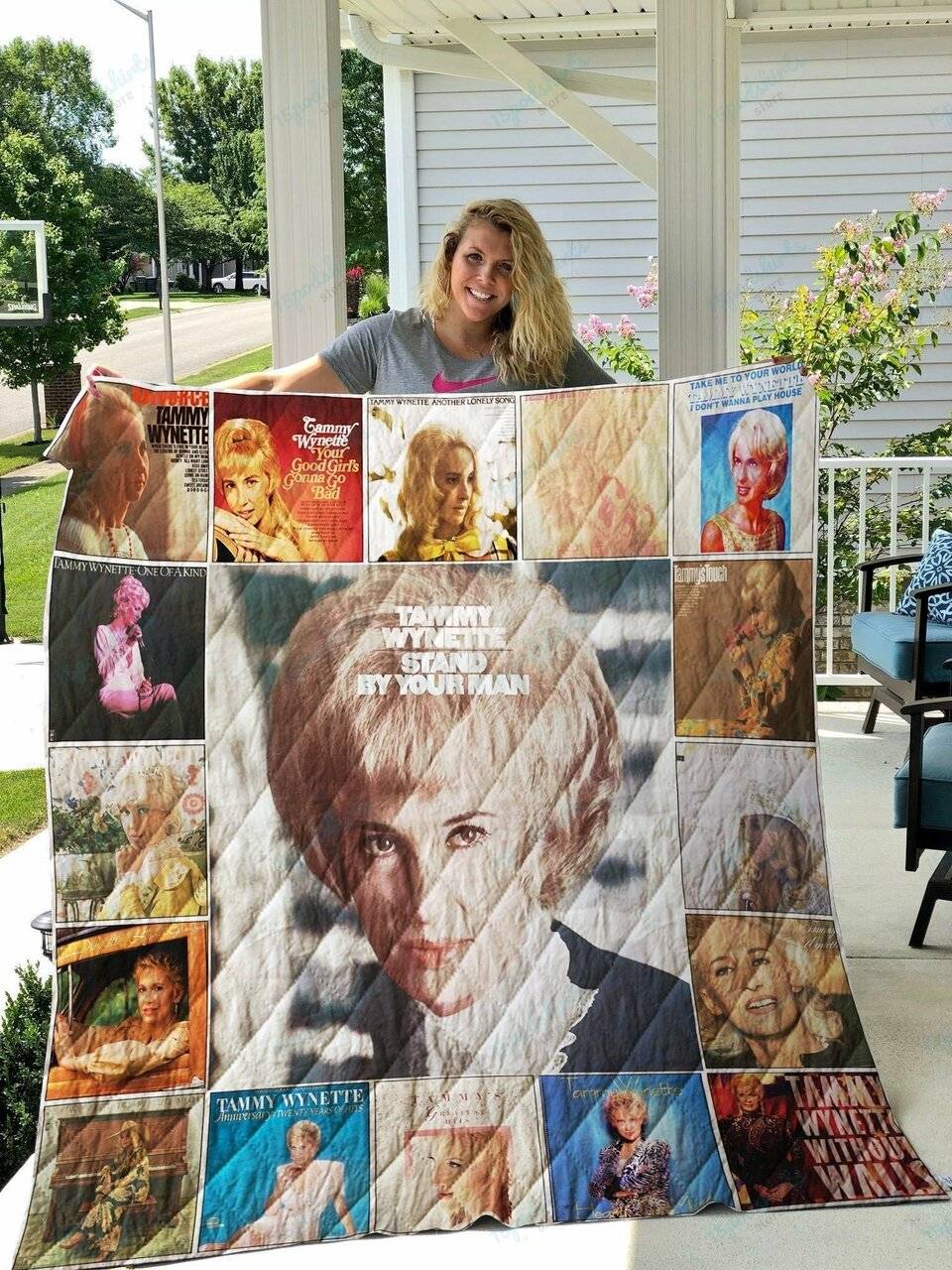 Tammy Wynette Quilt Blanket 0804 and Home Decor
