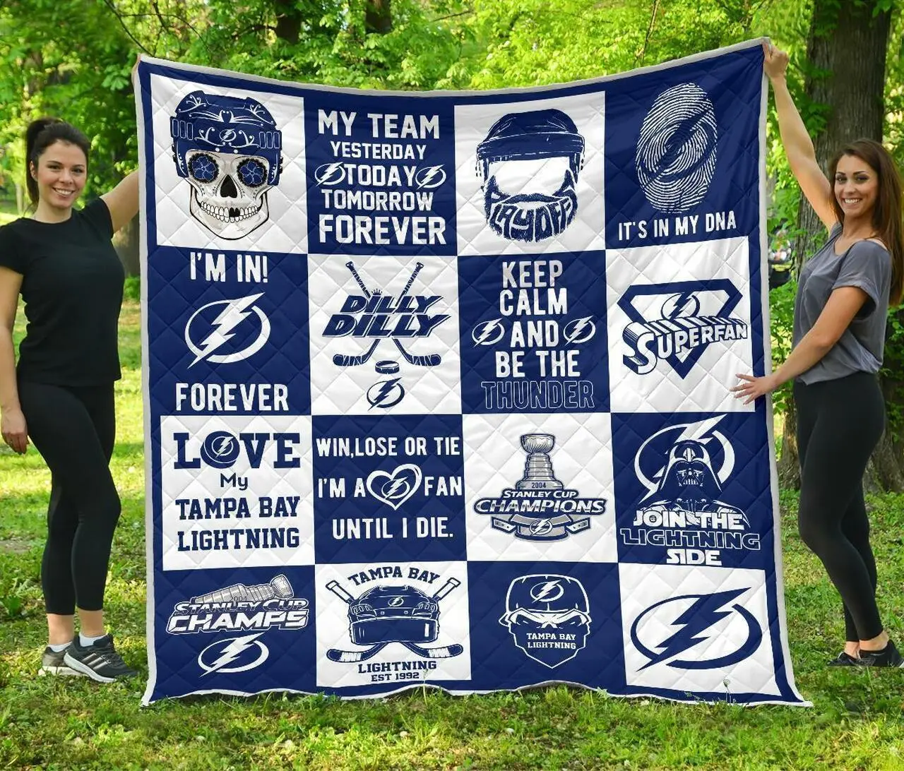 Tampa Bay Lightning For Fan Gift Quilt and Home Decor