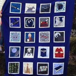 Tardis Pattern Quilt Blanket Tr12  Quilt and Home Decor