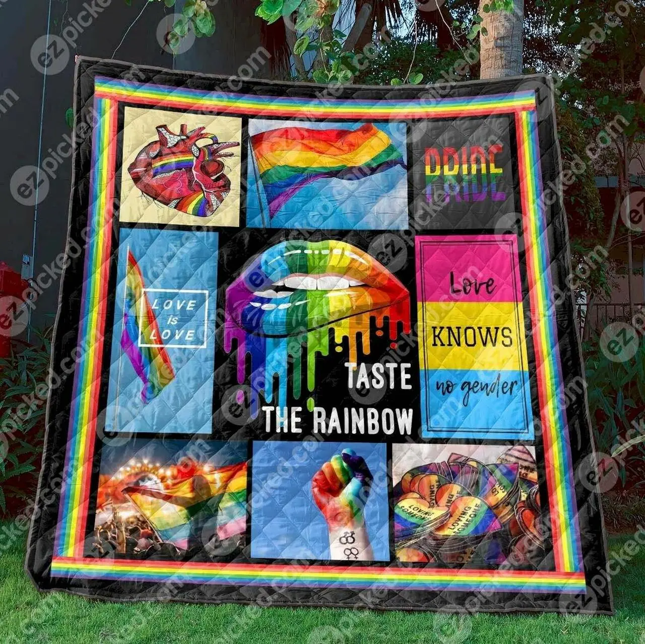 Taste The Rainbow Cld1706114 Quilt Blanket and Home Decor