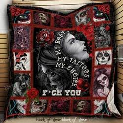 Tattooed Girl Hur Quilt el and Home Decor
