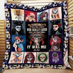 Tattooed Girl Love Owl Ah Quilt Derqdl and Home Decor
