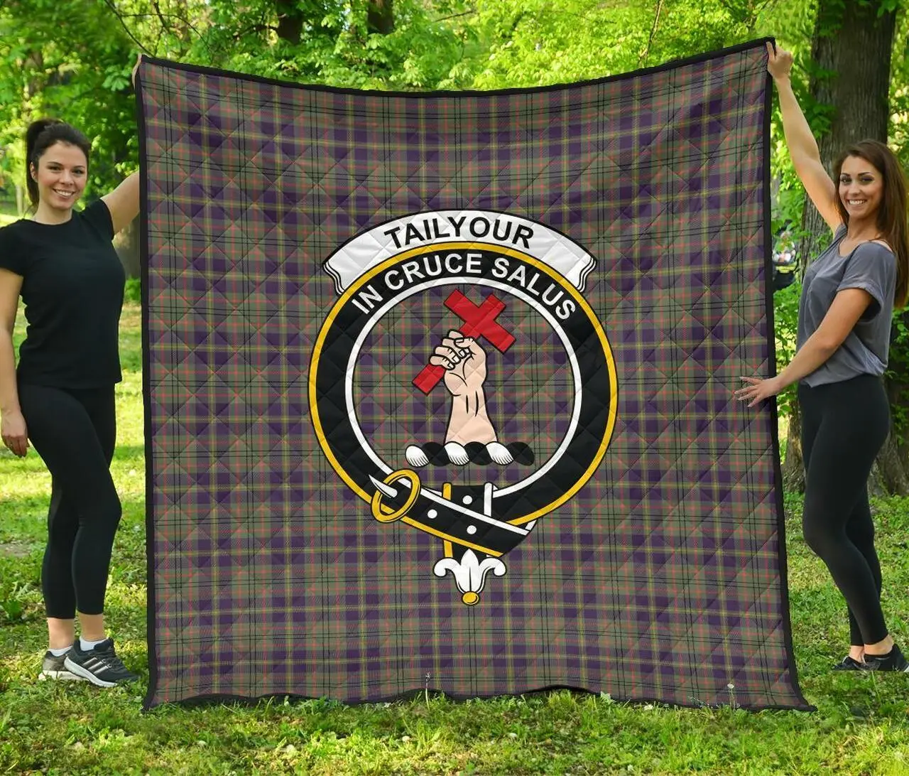 Taylor Weathered Tartan Clan Badge Premium Quilt Th8 Home Decor Quilt and Home Decor