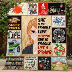 Teacher Life Blanket Kc1707 Quilt and Home Decor