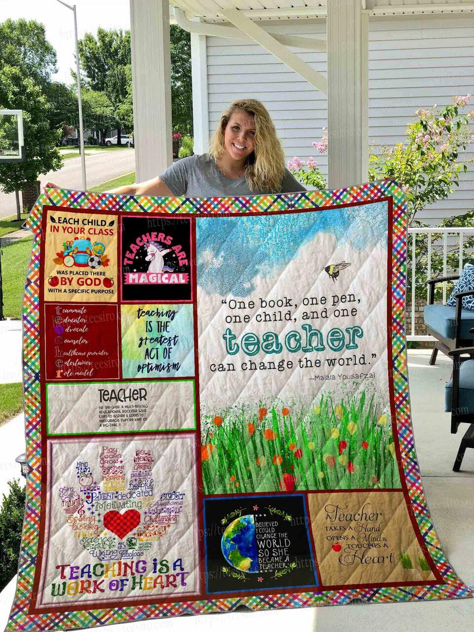 Teacher Quilt Blanket Dhc1501678Vt and Home Decor