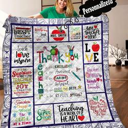Teacher Wp Personalized Name Quilt il and Home Decor