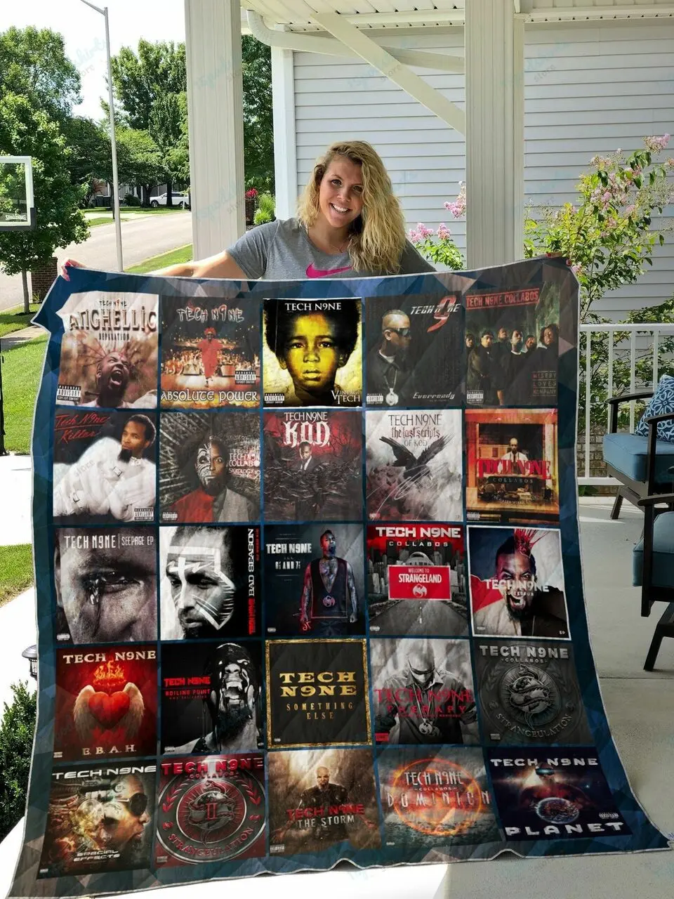 Tech N9Ne Style 3 Album Covers Quilt Blanket and Home Decor