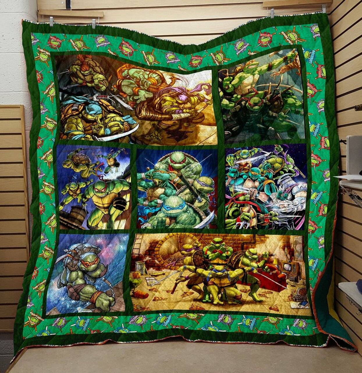 Teenage Mutant Ninja Turtles Fight Quilt V2 Quilt and Home Decor