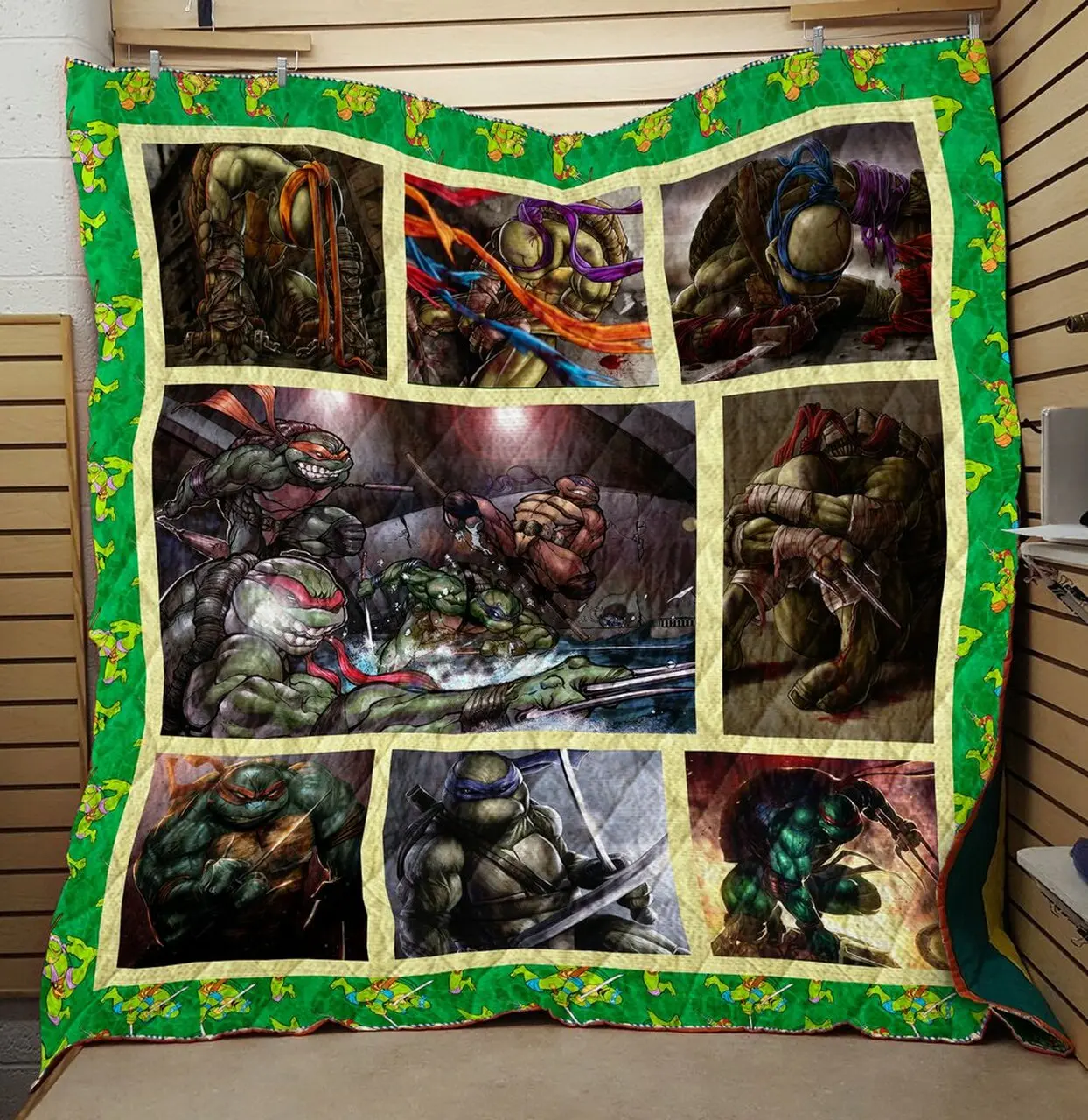 Teenage Mutant Ninja Turtles Fight Quilt V3 Quilt and Home Decor