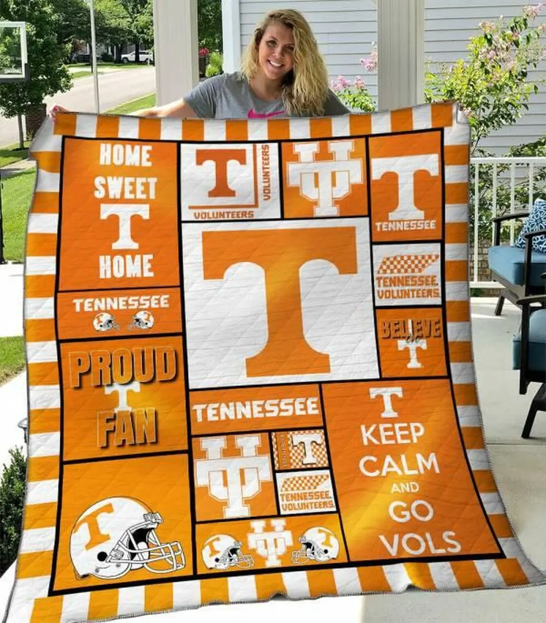 Tennessee Volunteers Quilt Blanket B250514 Quilt and Home Decor