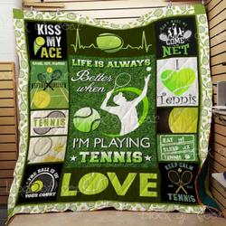 Tennis Ah Quilt Derqlt and Home Decor