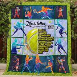 Tennis Lover Blanket Kc1507 Quilt and Home Decor