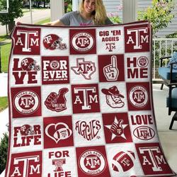 Texas Am Aggies Quilt Blanket B110625  Quilt and Home Decor
