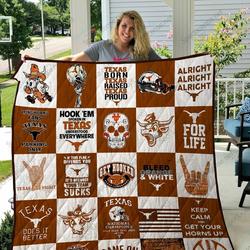 Texas Longhorns Quilt Blanket 02 and Home Decor