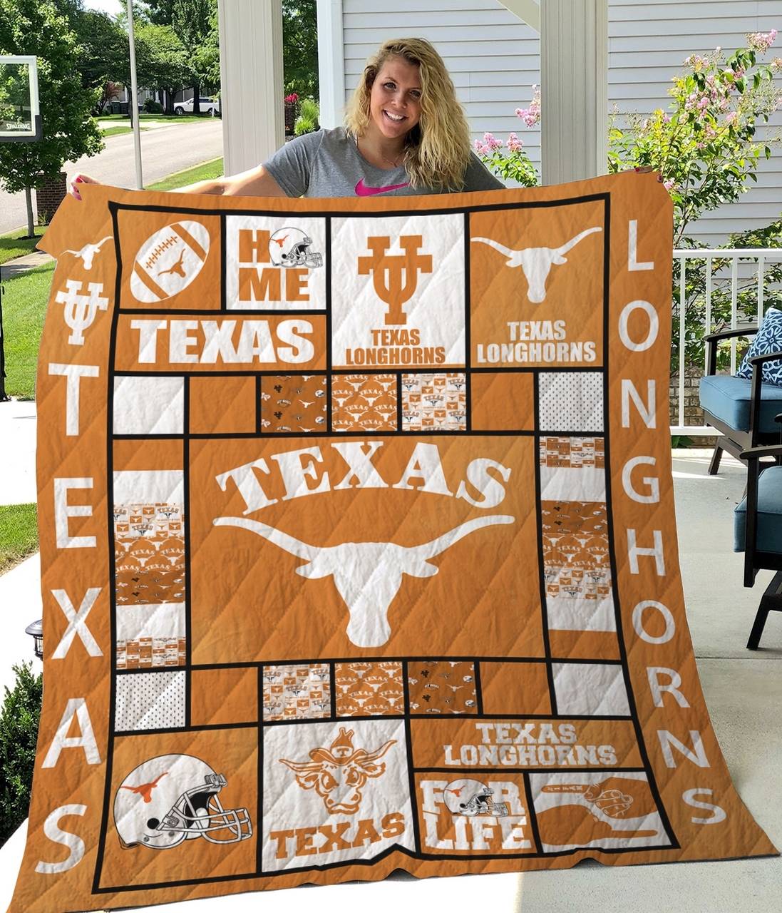 Texas Longhorns Quilt Blanket and Home Decor