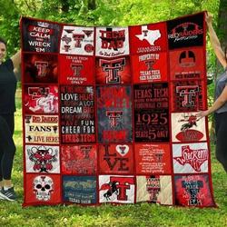 Texas Tech Red Raiders Quilt Blanket Fan Made and Home Decor
