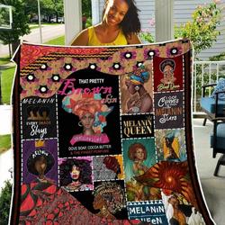 That Pretty Brown Skin Smelling TH2309383CL Quilt Blanket and Home Decor