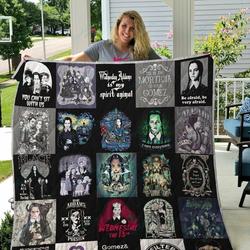 The Addams Family T Shirt Quilt Blanket 02 and Home Decor