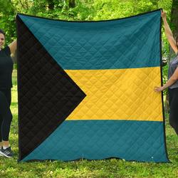 The Bahamas Flag Premium Quilt A6  Quilt and Home Decor