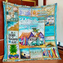 The Beach Is My Happy Place Quilt Blanket Thb2114V1 and Home Decor