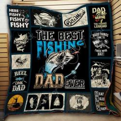 The Best Fishing Dad Ever Quilt Th695  Quilt and Home Decor