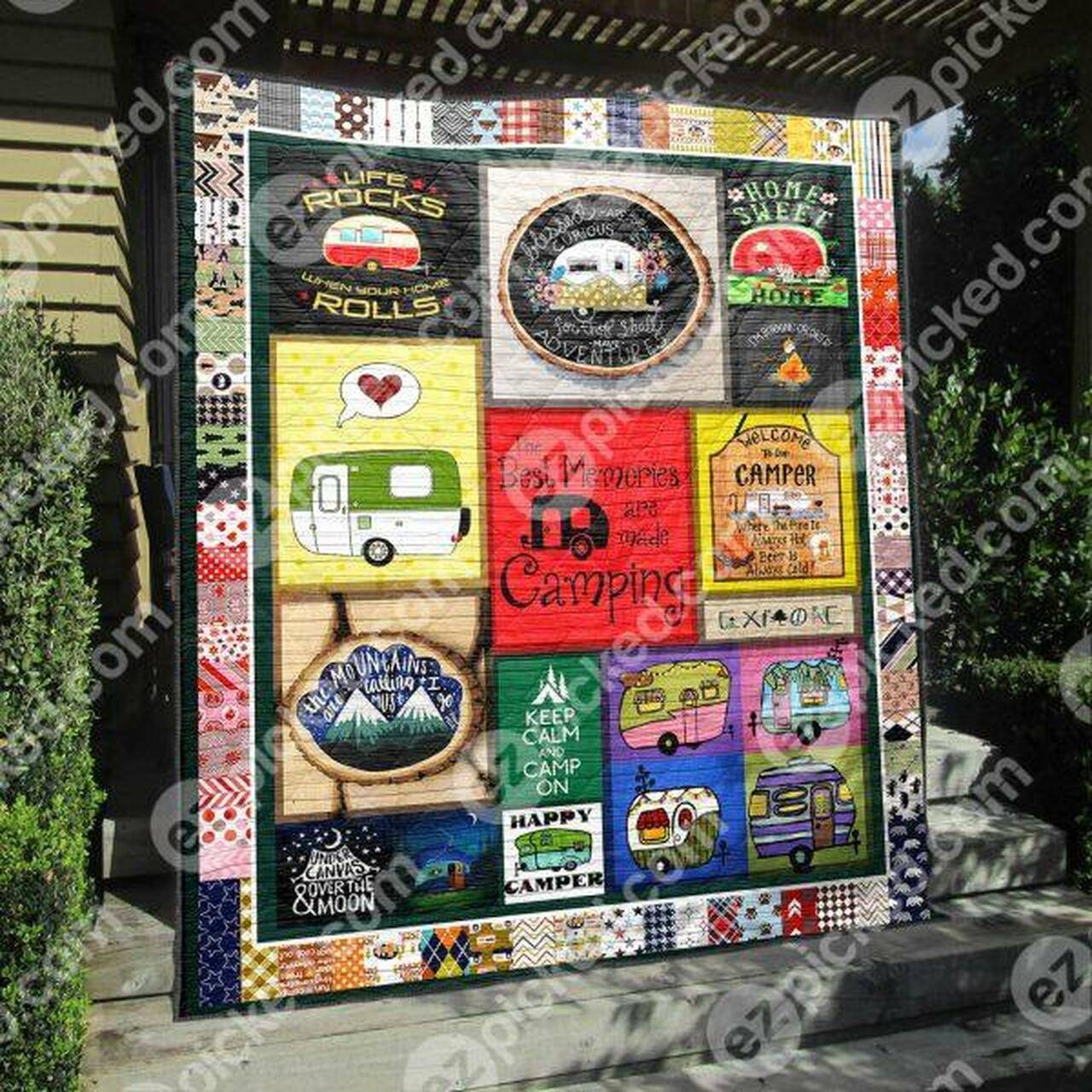 The Best Memories Are Made Camping Quilt Blanket Vh09 Quilt and Home Decor