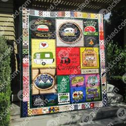 The Best Memories Are Made Camping Quilt Blanket Vh09  Quilt and Home Decor