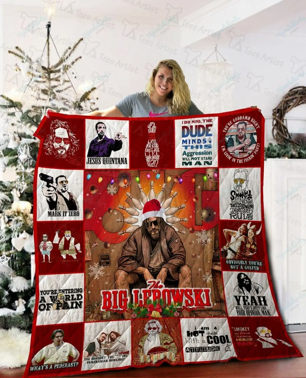 The Big Lebowski Quilt Blanket 02165 and Home Decor