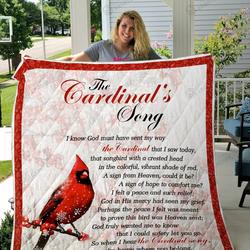 The CardinalS Song Quilt Blanket Great Customized Blanket Gifts For Birthday Christmas Thanksgiving and Home Decor