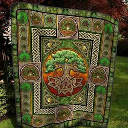 The Celtic Knot Tree Of Life Quilt Blanket Great Customized Gifts For Birthday Christmas Thanksgiving Perfect Gifts For Tree Of Life Lover and Home Decor
