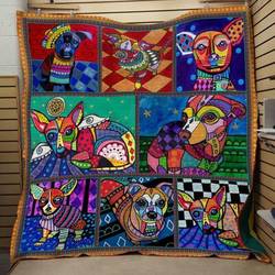 The Chihuahua Art Quilt Blanket  Quilt and Home Decor