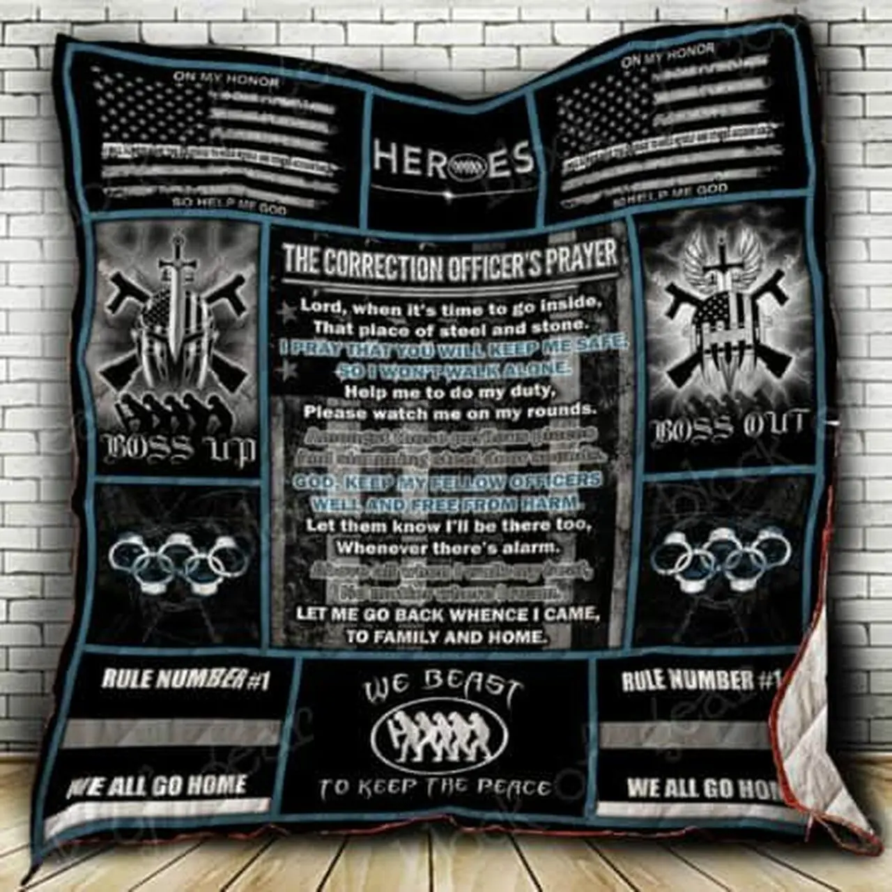 The Correction Officer Prayer Cl22100503Mdq Quilt Blanket and Home Decor