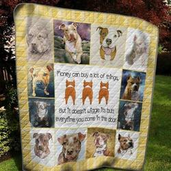 The Cutiest Pit Bull Quilt Blanket  Quilt and Home Decor