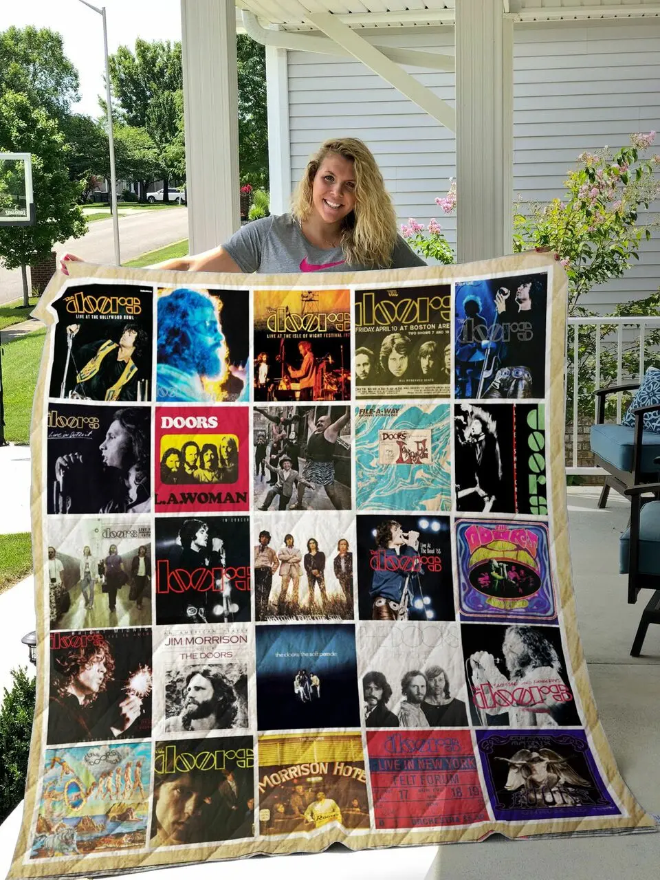 The Doors Albums Cover Poster Quilt Blanket Ver 4 and Home Decor