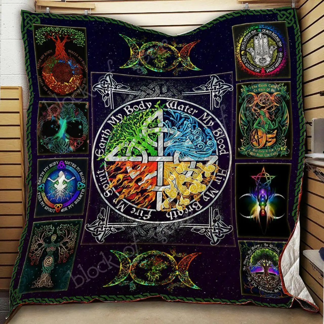 The Four Elements Clm050738 Quilt Blanket and Home Decor