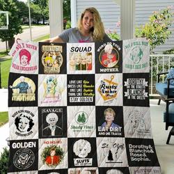 The Golden Girls T Shirt Quilt Blanket and Home Decor