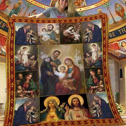 The Holy Family Quilt Blanket Dhc1401813Vt and Home Decor