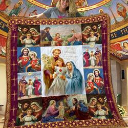 The Holy Family Quilt Blanket Dhc1401844Vt and Home Decor