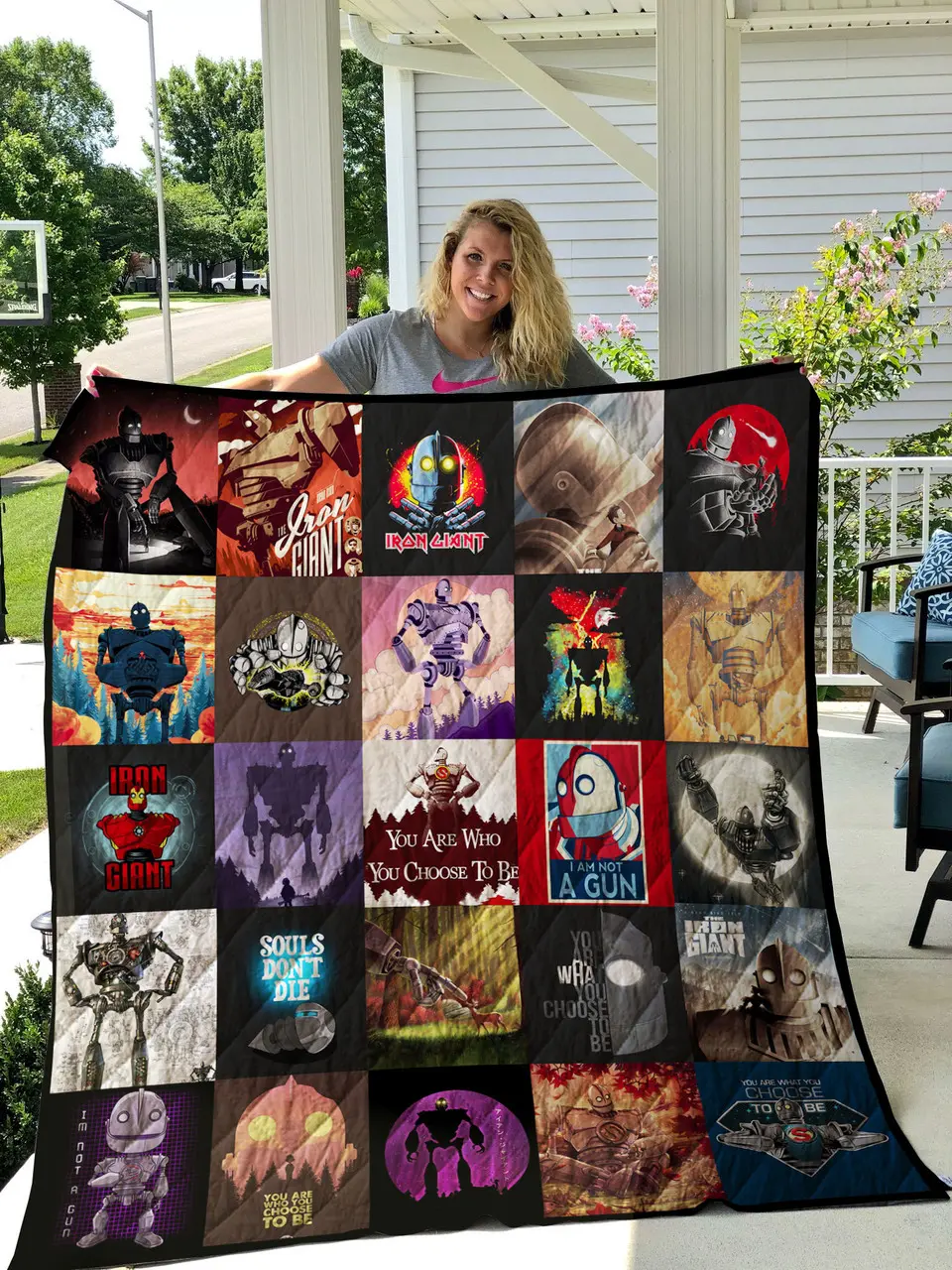 The Iron Giant Poster Quilt and Home Decor