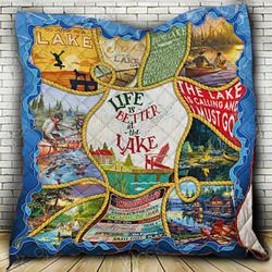 The Lake Is Calling Cl18100701Mdq Quilt Blanket and Home Decor