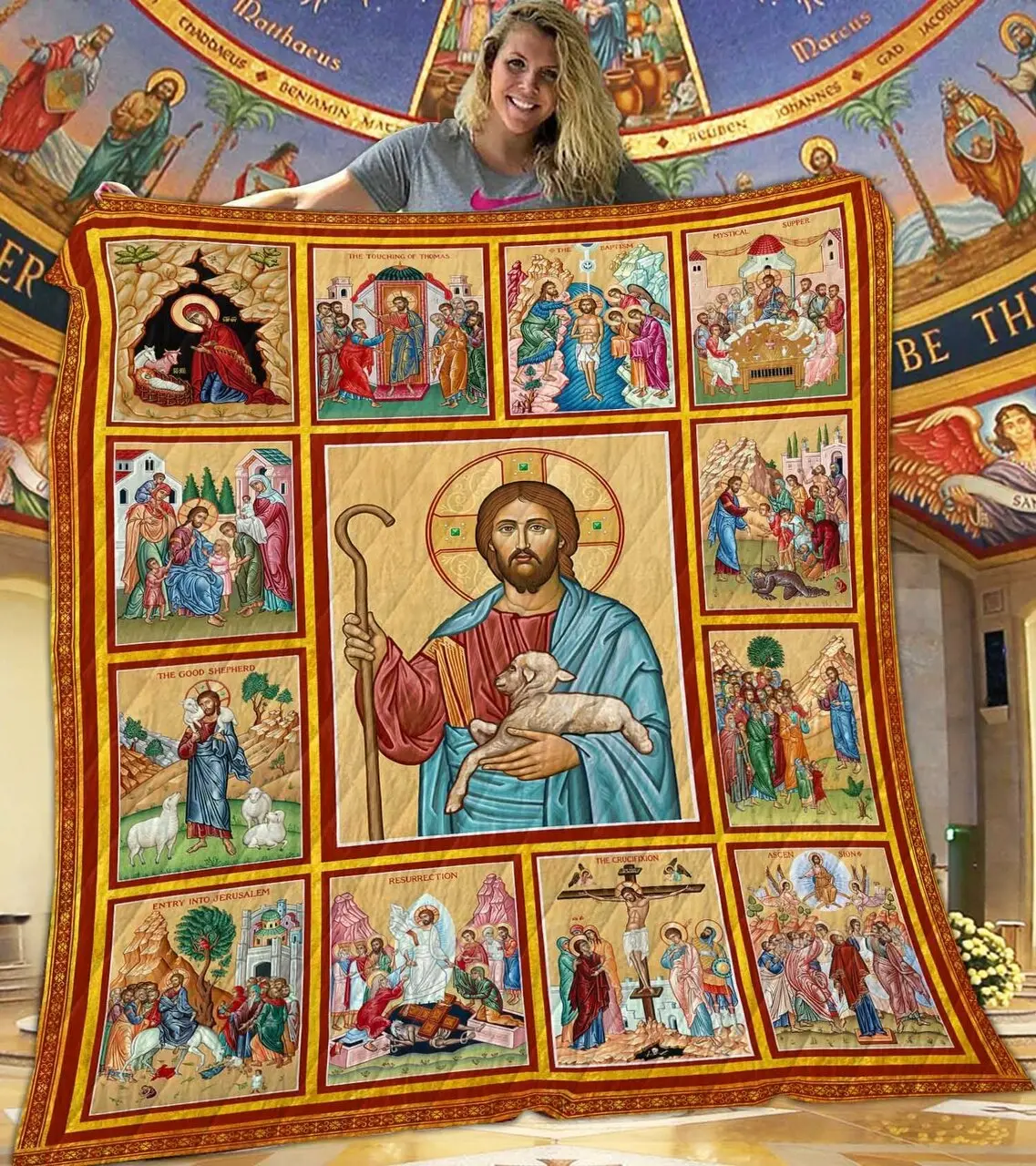 The Life Of Jesus Christ Quilt Blanket Dhc1401773Vt and Home Decor