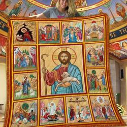 The Life Of Jesus Christ Quilt Blanket Dhc1401773Vt and Home Decor