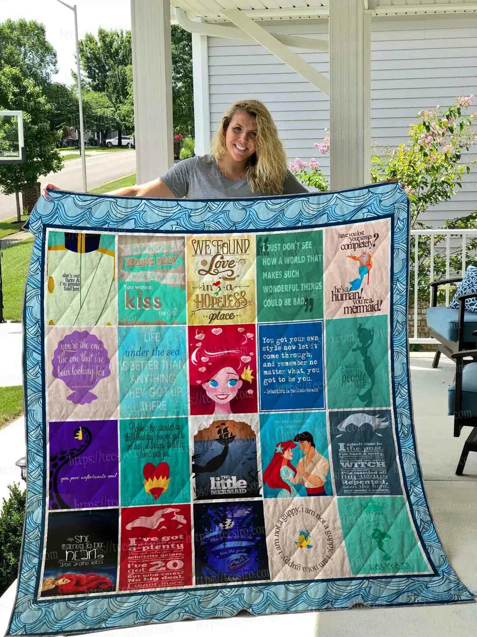 The Little Mermaid 20 Pics Quilt Blanket 01 and Home Decor